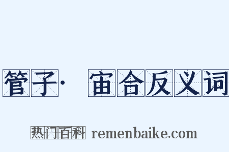 管子·宙合反义词是什么意思的图片